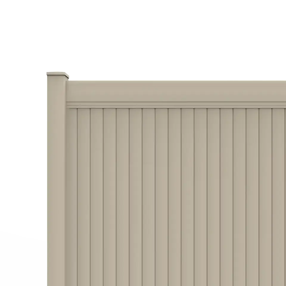 Tan vinyl fence color