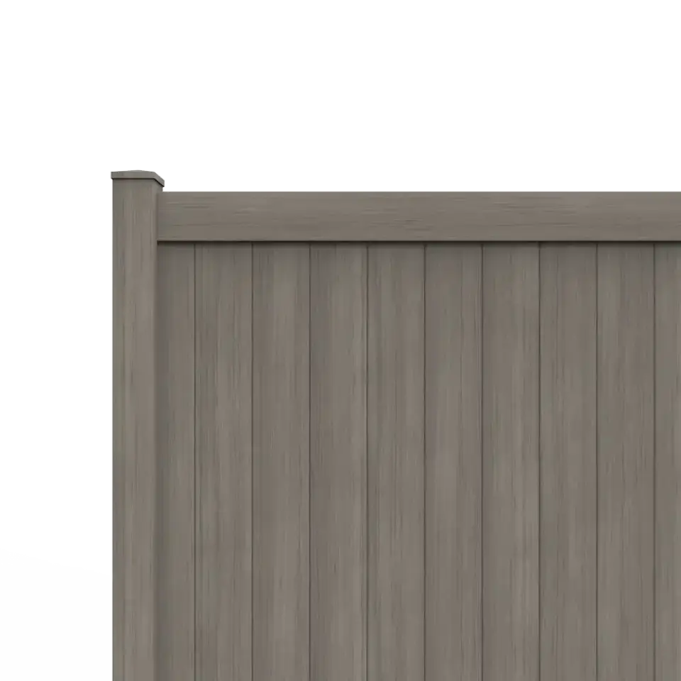 Weathered Cedar vinyl fence color