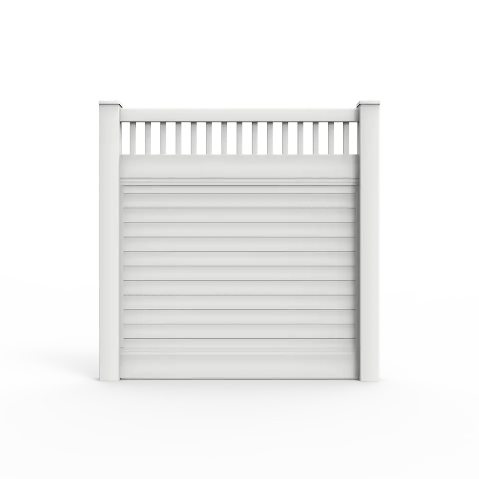 Vinyl horizontal privacy fence with accent style