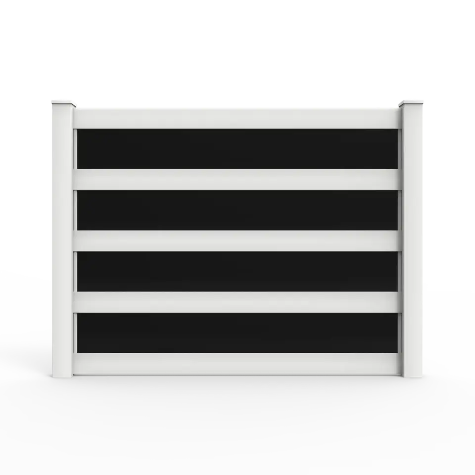 Vinyl privacy and acrylic fence style