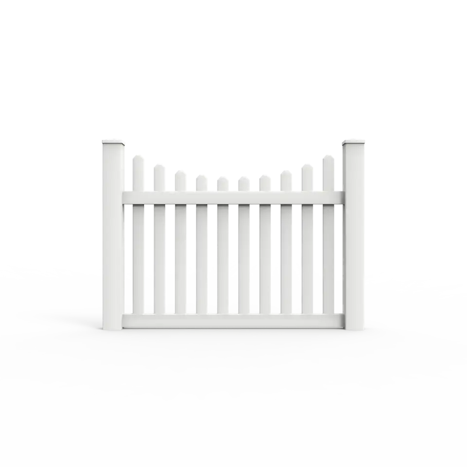 Vinyl scalloped picket fence style