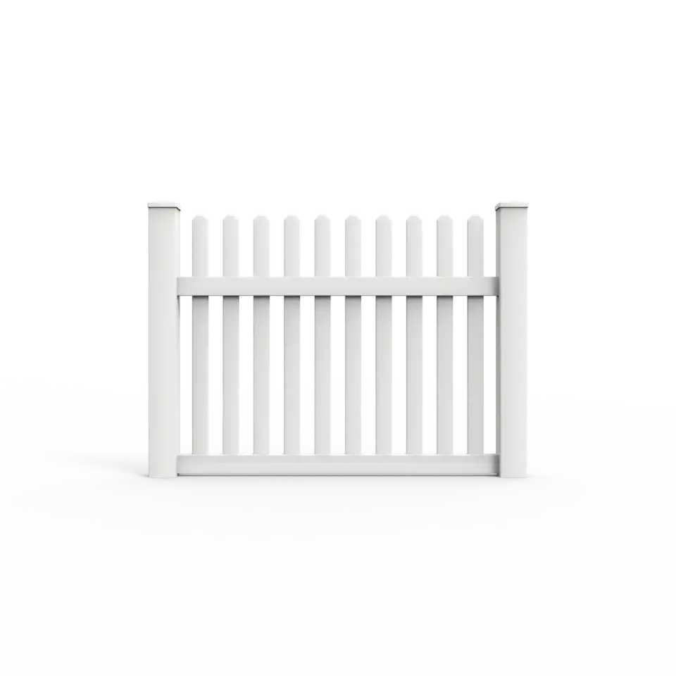 Vinyl straight picket fence style