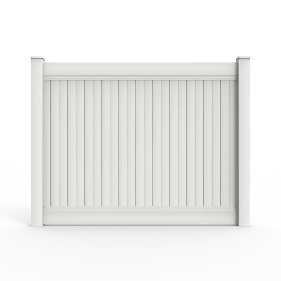 Vinyl vertical privacy fence style