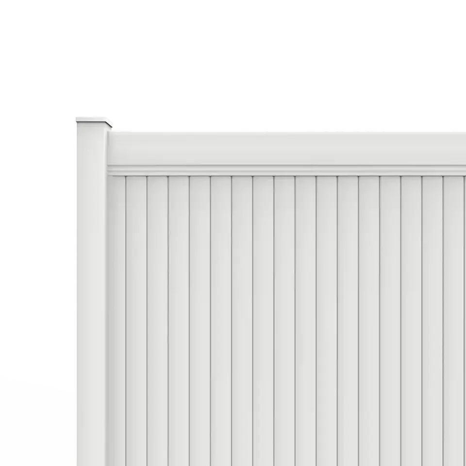 White vinyl wall topper color sample
